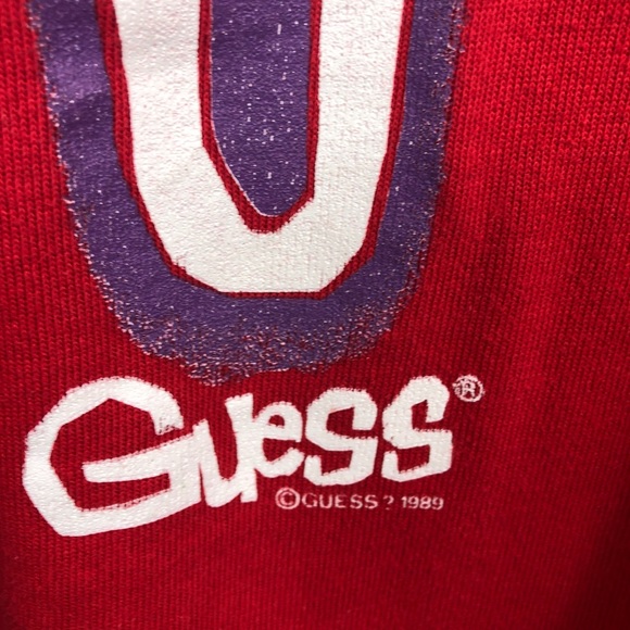 Guess Georges Marciano Vtg 1989 Cropped Sweatshirt - Picture 3 of 12